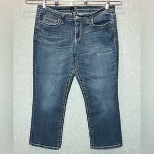 Plus‎ Size 14 Anna Blue Stretchy Ankle Cropped Denim Jeans